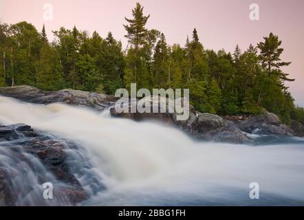 waterfalls, Sand River, Lake Superior Provincial Park,  Ontario, Canada Stock Photo