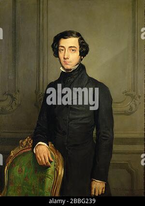 ALEXIS de TOCQUEVILLE (1805-1859) French diplomat and historian painted by by Théodore Chassériau in 1850 Stock Photo