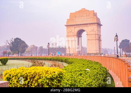 India Gate a war memorial on Rajpath road New Delhi Stock Photo