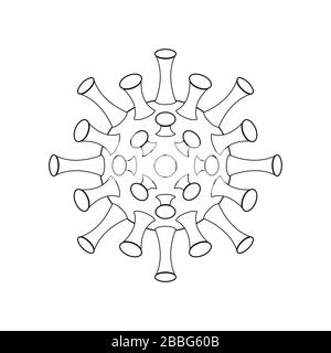 Coronavirus COVID-19 virus symbol. Icon china pathogen covid virus cells. Vector illustration Stock Vector