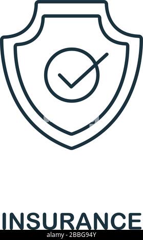 Insurance icon from insurance collection. Simple line Insurance icon for templates, web design and infographics Stock Vector