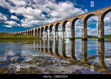 The Royal Border Bridge at Berwick upon Tweed in Summer, Northumberland, England, United Kingdom Stock Photo