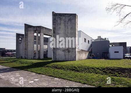 Jewish Synagogue Duisburg in the Altstadtpark at the Garden of Remembrance Stock Photo