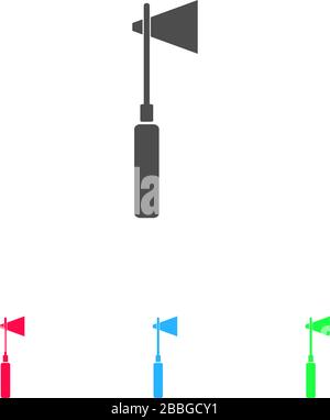 Tomahawk icon flat. Color pictogram on white background. Vector illustration symbol and bonus icons Stock Vector