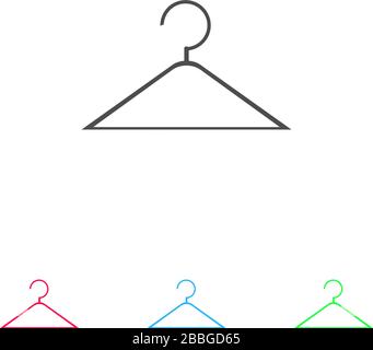 Hanger icon flat. Color pictogram on white background. Vector illustration symbol and bonus icons Stock Vector
