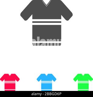 T shirt icon flat. Color pictogram on white background. Vector illustration symbol and bonus icons Stock Vector