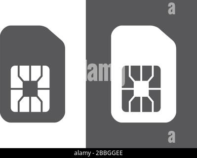 Sim card mobile icon. Phone sim-card symbol Stock Vector