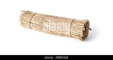 ropes for binding plants on the white background Stock Photo