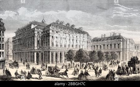 The Comédie-Française or Théâtre-Français, Paris, France, 1863 Stock Photo