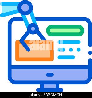 information retrieval icon vector outline illustration Stock Vector