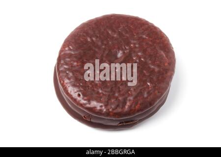 Chocolate cake on white background Stock Photo