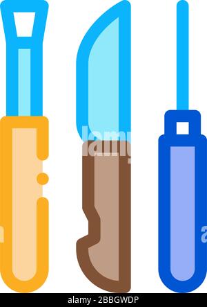 pottery spatula icon vector outline illustration Stock Vector Image ...