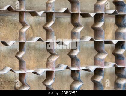 Metal lattice with star shape. Texture useful as a background. Stock Photo