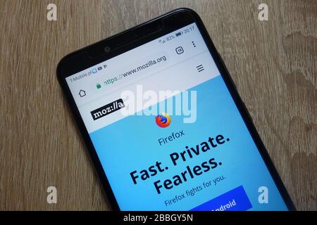Mozilla website (mozilla.org) displayed on smartphone Stock Photo