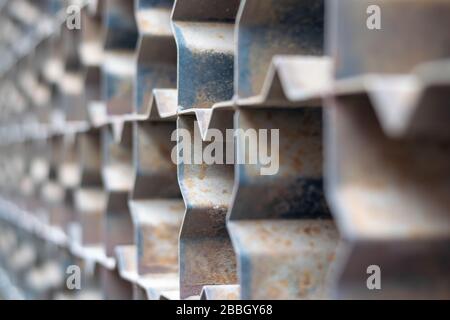 Metal lattice with star shape. Texture useful as a background. Stock Photo