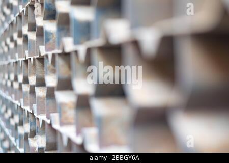 Metal lattice with star shape. Texture useful as a background. Stock Photo