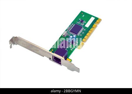 Network card for a desktop computer isolated on white background Stock Photo