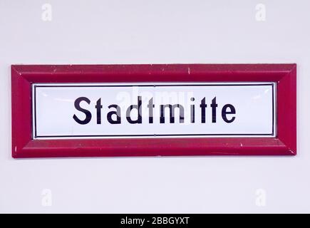 Street sign Stadtmitte in Berlin Stock Photo