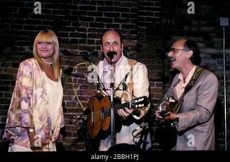 American folk group Peter, Paul and Mary performing in 1984. Credit:  Scott Weiner / MediaPunch