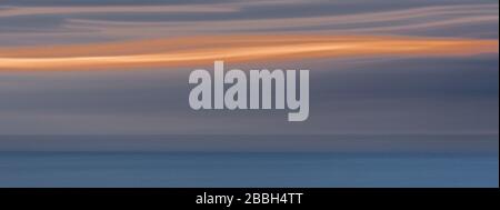 Sunset over the Pacific Ocean, Expressionist, Stock Photo