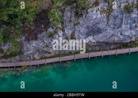 Lakes of Plitvice National park. Autumn season UNESCO site. Autumn. Croatia. Stock Photo