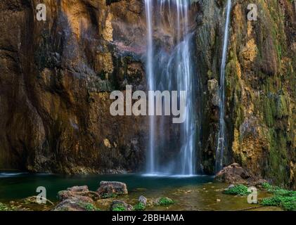 Lakes of Plitvice National park. Autumn season UNESCO site. Autumn. Croatia. Stock Photo