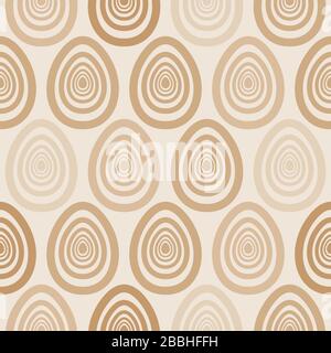 Easter golden painted eggs seamless art pattern Stock Vector