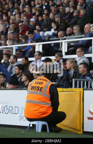 A match day steward Stock Photo