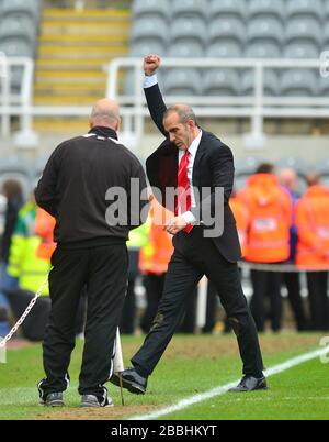 Sunderland manager Paolo Di Canio celebrates after the final whistle Stock Photo