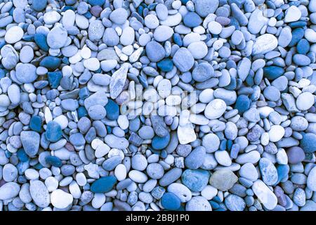 Assorted rocks native to the shores of Lake Michigan Stock Photo