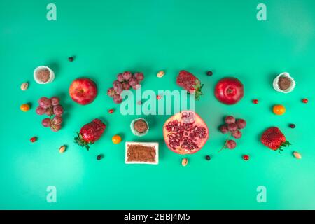 food rich with resveratrol, polyphenols, fruits, berries, nut, foods ...