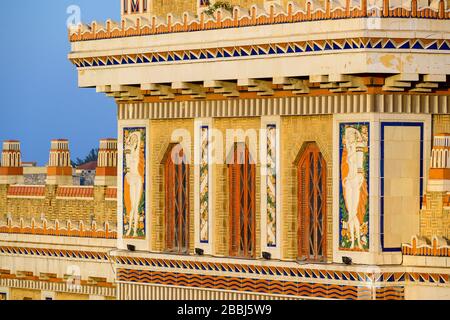 The famous art deco,  Bacardi Building, Edificio Bacardi , Havana Vieja, Cuba Stock Photo