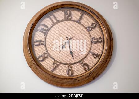 Watch on the wall. Interior design and style. Stock Photo