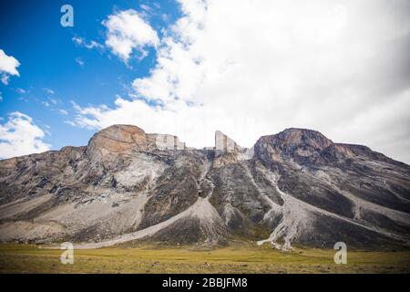 Baffin Island Mountains, Akshayak Pass, Canada. Stock Photo