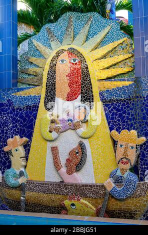 Fusterlandia, public-art installations by local artist José Fuster, with colorful, whimsical mosaics, Playa de Jaimanitas, Havana, Cuba