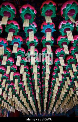 Stock Photo of Lanterns in honour of Buddha's birthday at temple, Seou Stock Photo