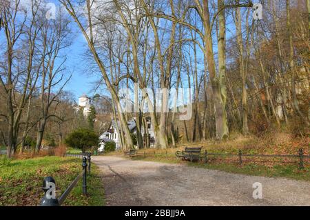 Ruin Of Ojców Castle In Kraków, Poland Stock Photo