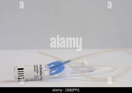 Ampoule of injectable solution Morphine, Morphine is strong painkiller ...