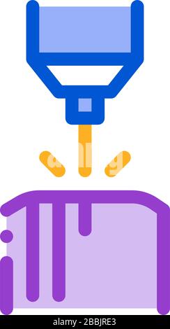drilling parts icon vector outline illustration Stock Vector