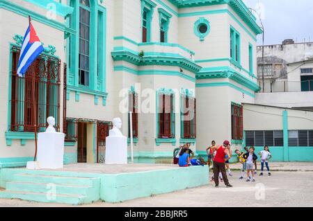 School, Vedado, Havana, Cuba Stock Photo
