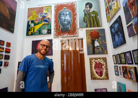 Artist , Havana Vieja,  Cuba Stock Photo