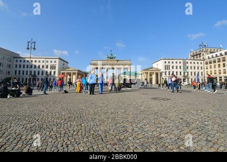 A Close Up View Of The Brandenburg Gate In Berlin, Germany Stock Photo