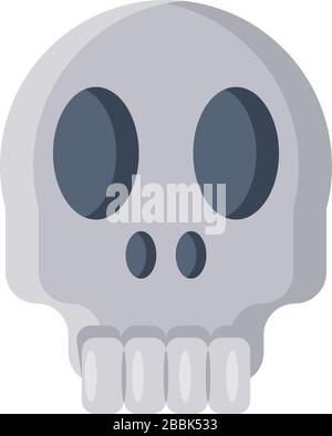 skull head on white background vector illustration design Stock Vector