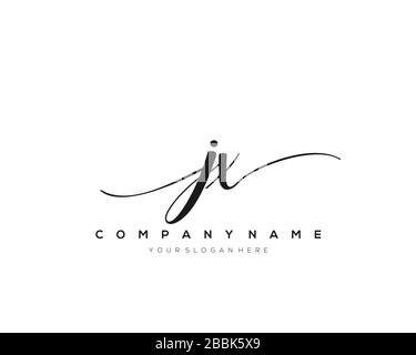JXInitial Letter handwriting logo hand drawn template vector, logo for beauty, cosmetics, wedding, fashion and business Stock Vector