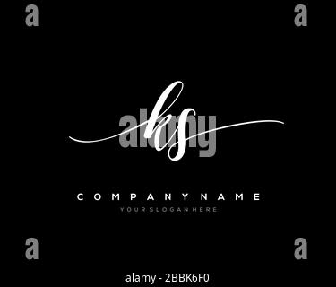KS Initial Letter handwriting logo hand drawn template vector, logo for beauty, cosmetics, wedding, fashion and business Stock Vector