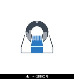 MRI related vector glyph icon. Stock Vector