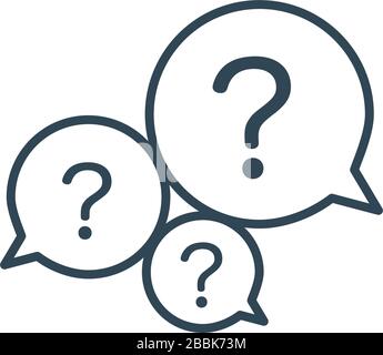 Three Speech Bubbles With Question Marks Vector Illustration Talk