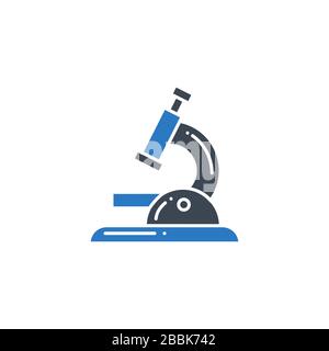 Microscope related vector glyph icon. Stock Vector