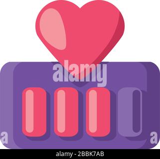 heart level on white background vector illustration design Stock Vector