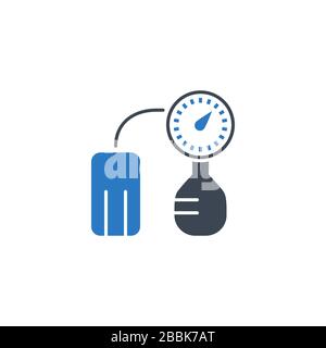 Tonometer related vector glyph icon. Stock Vector